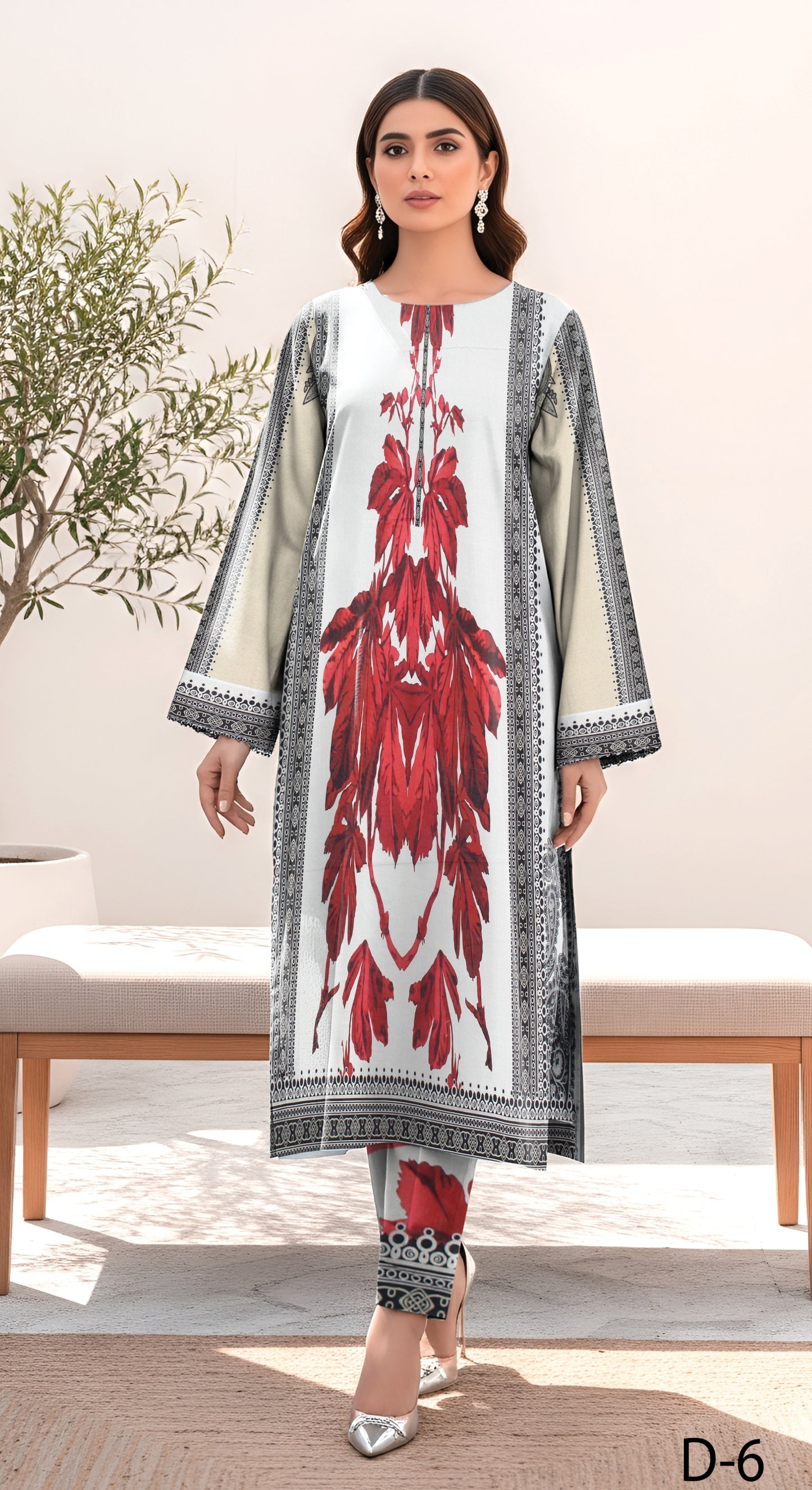 Anaya Noor Digital Printed Lawn Co-ard Set 2PC