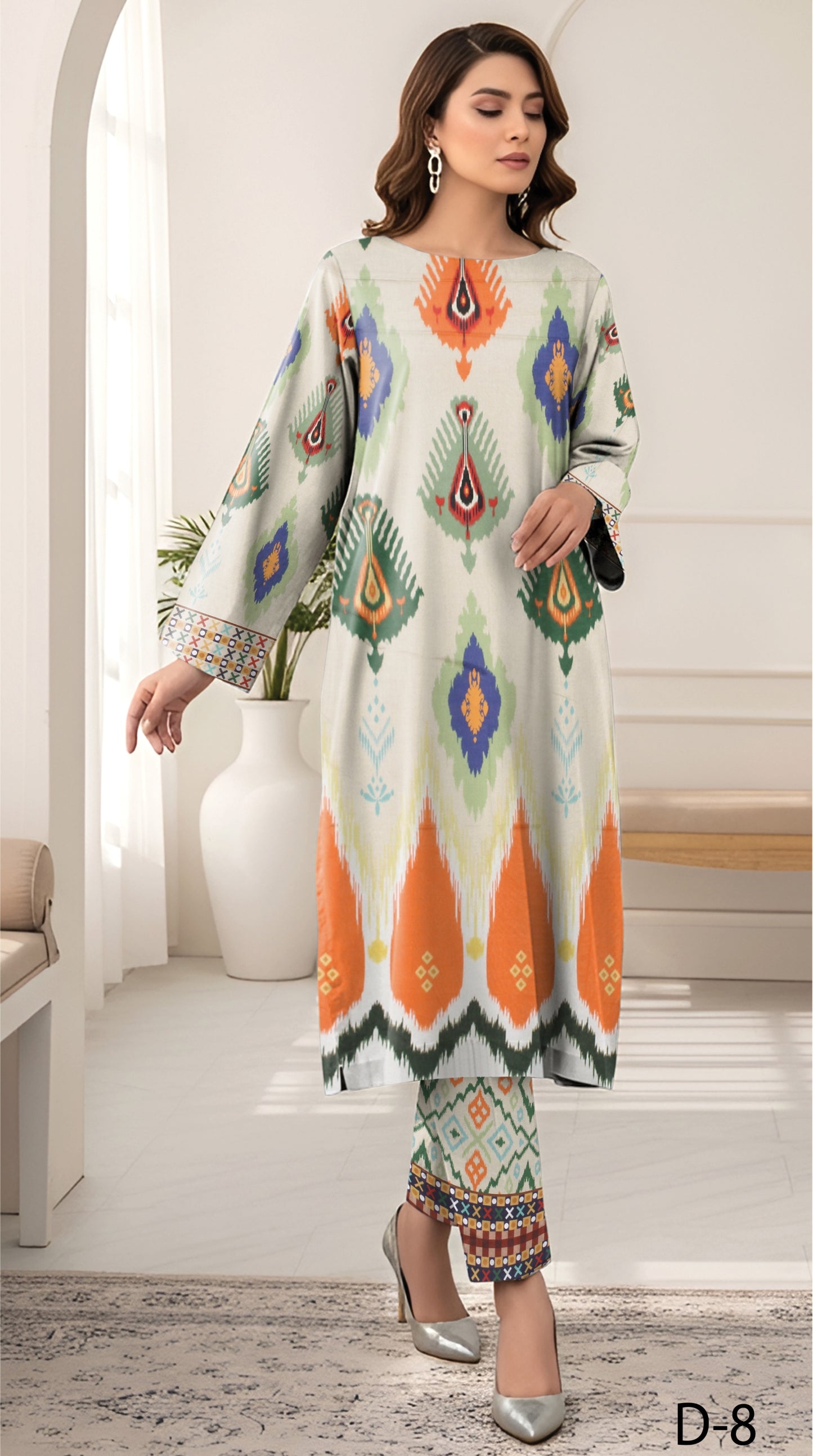 Anaya Noor Digital Printed Lawn Co-ard Set 2PC