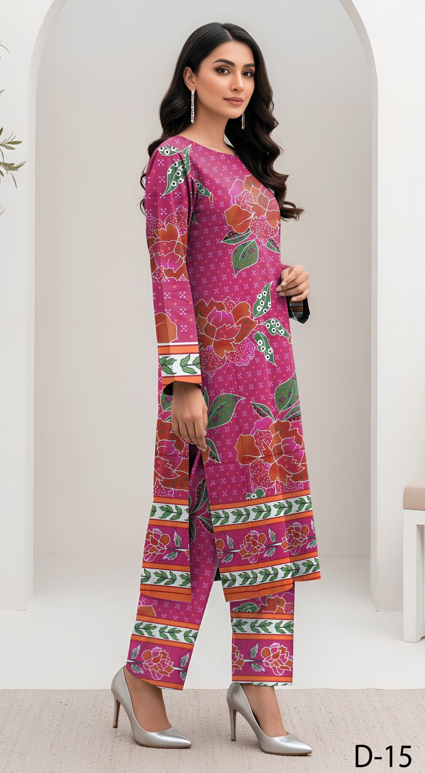 Anaya Noor Digital Printed Lawn Co-ard Set 2PC