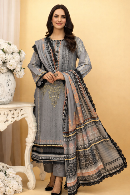 Aangan Digital Printed Lawn 3PC