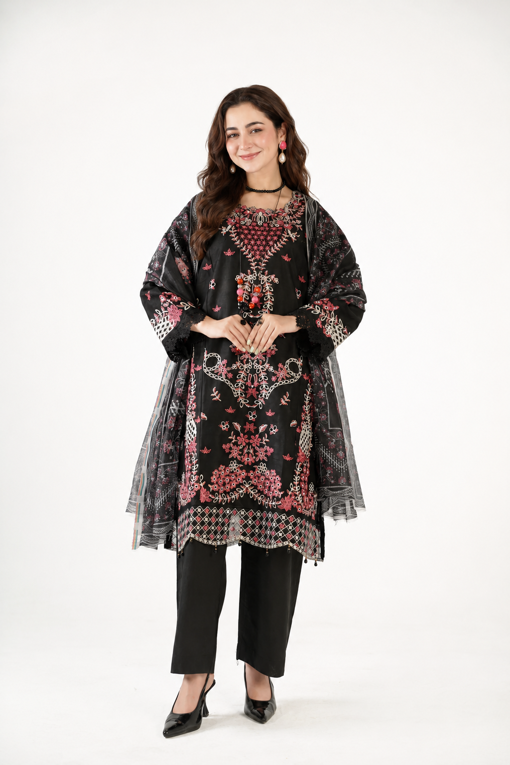 Cross Stitch Fancy Jacquard Cotton Emb 3PC