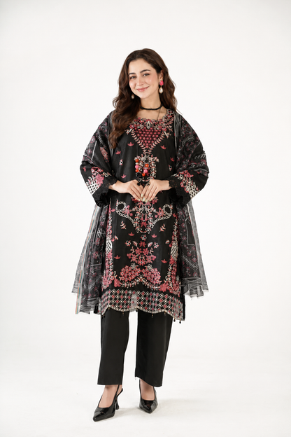 Cross Stitch Fancy Jacquard Cotton Emb 3PC