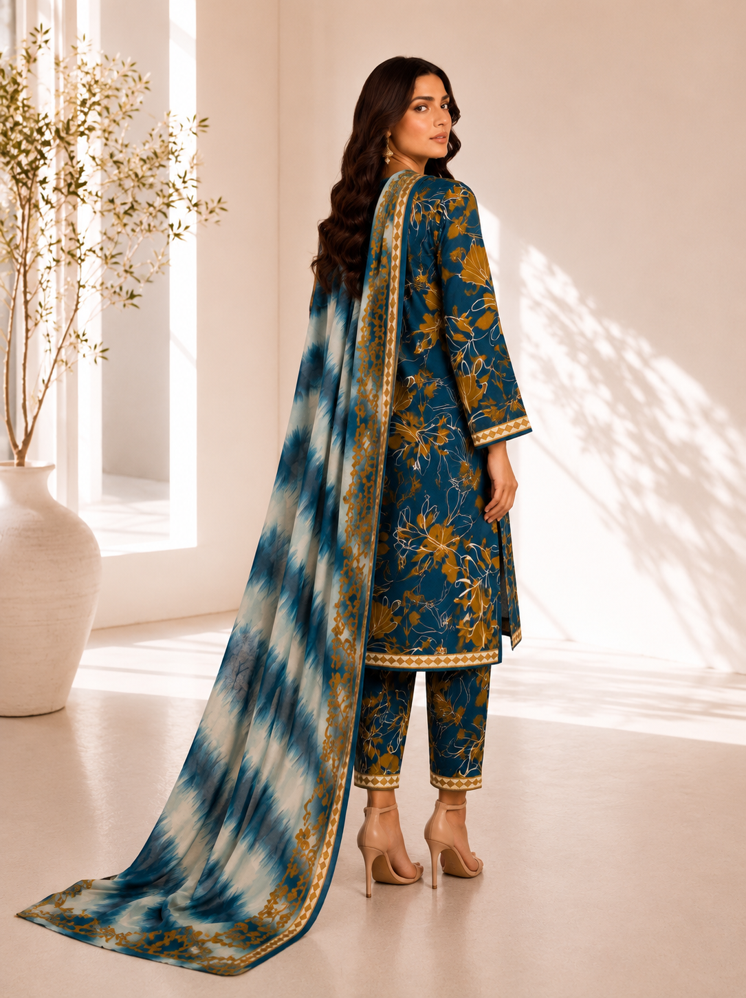 Bin Saeed Digital Printed Lawn 3PC