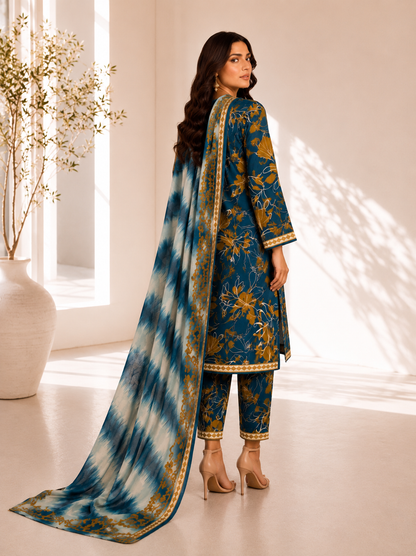 Bin Saeed Digital Printed Lawn 3PC