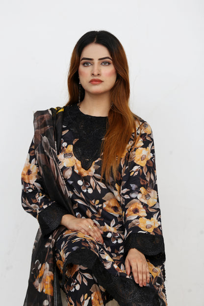 Baroque By Anaya Noor Embroidered 3PC