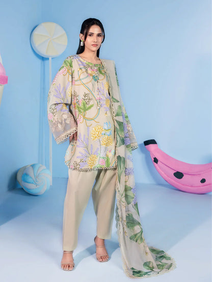 M/Basics By Maria B Digital Printed Lawn 3PC