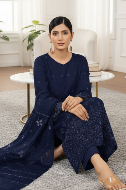 Signature By Dor Emb Winter Wool 3PC