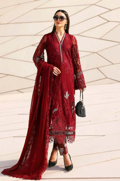 Maria B Plain Embroidered Lawn 3PC