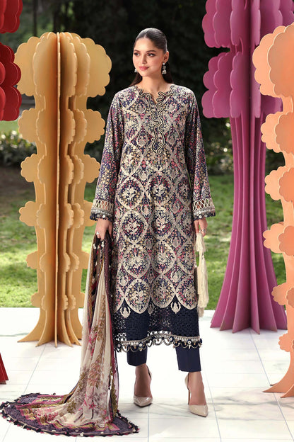 M.Prints By Maria B Digital Printed Lawn With Chiffon Dupatta 3PC