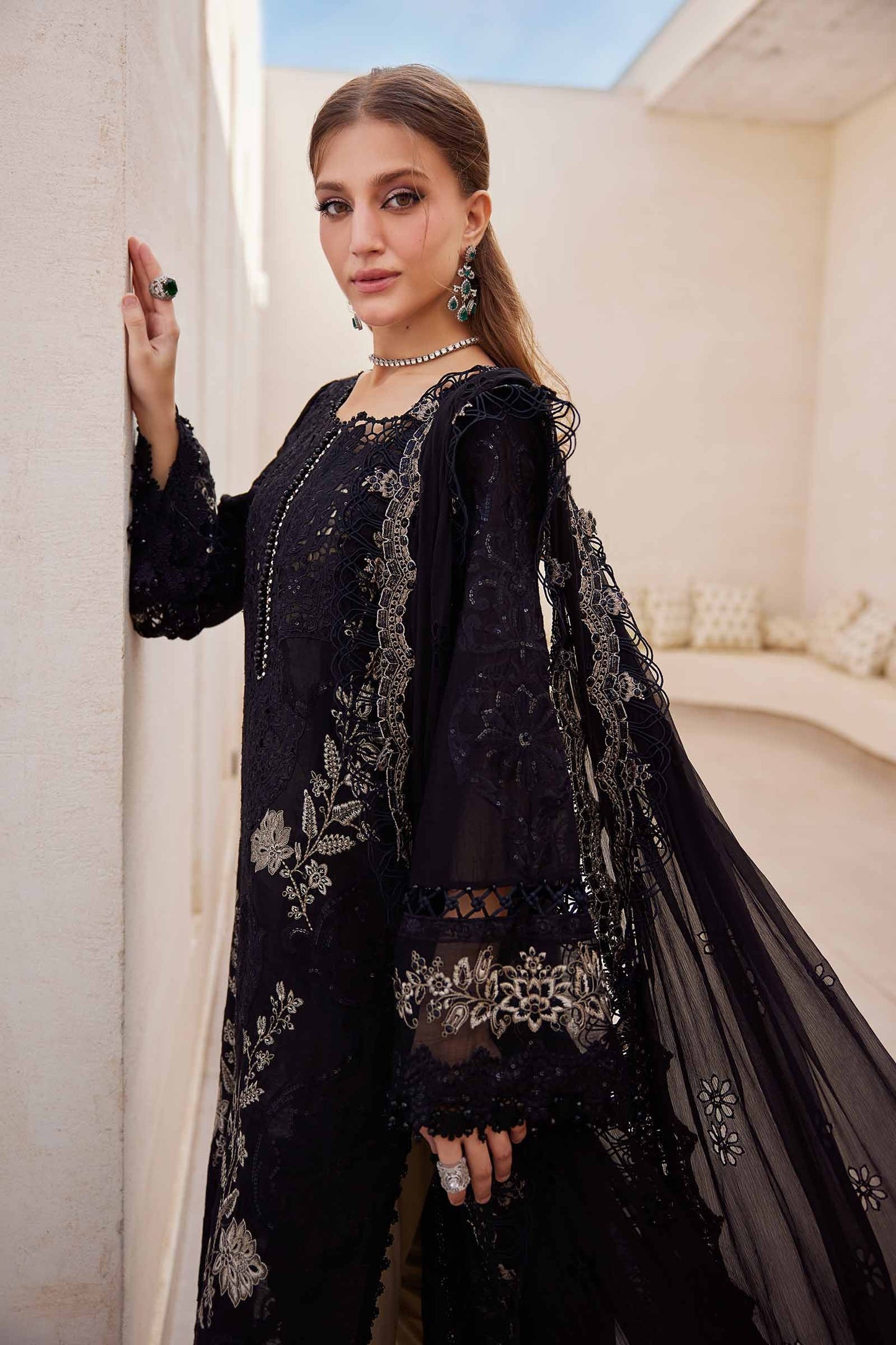 Bin Ilyas Cambric Embroidered 3PC