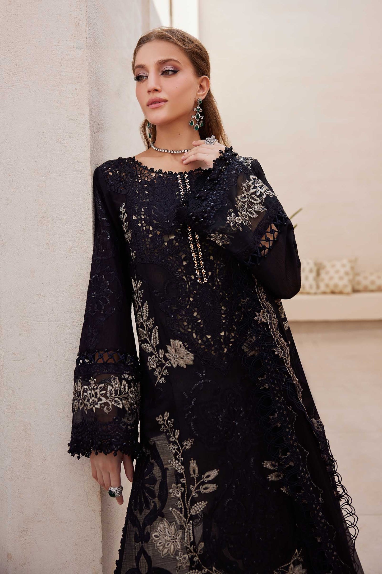Bin Ilyas Cambric Embroidered 3PC