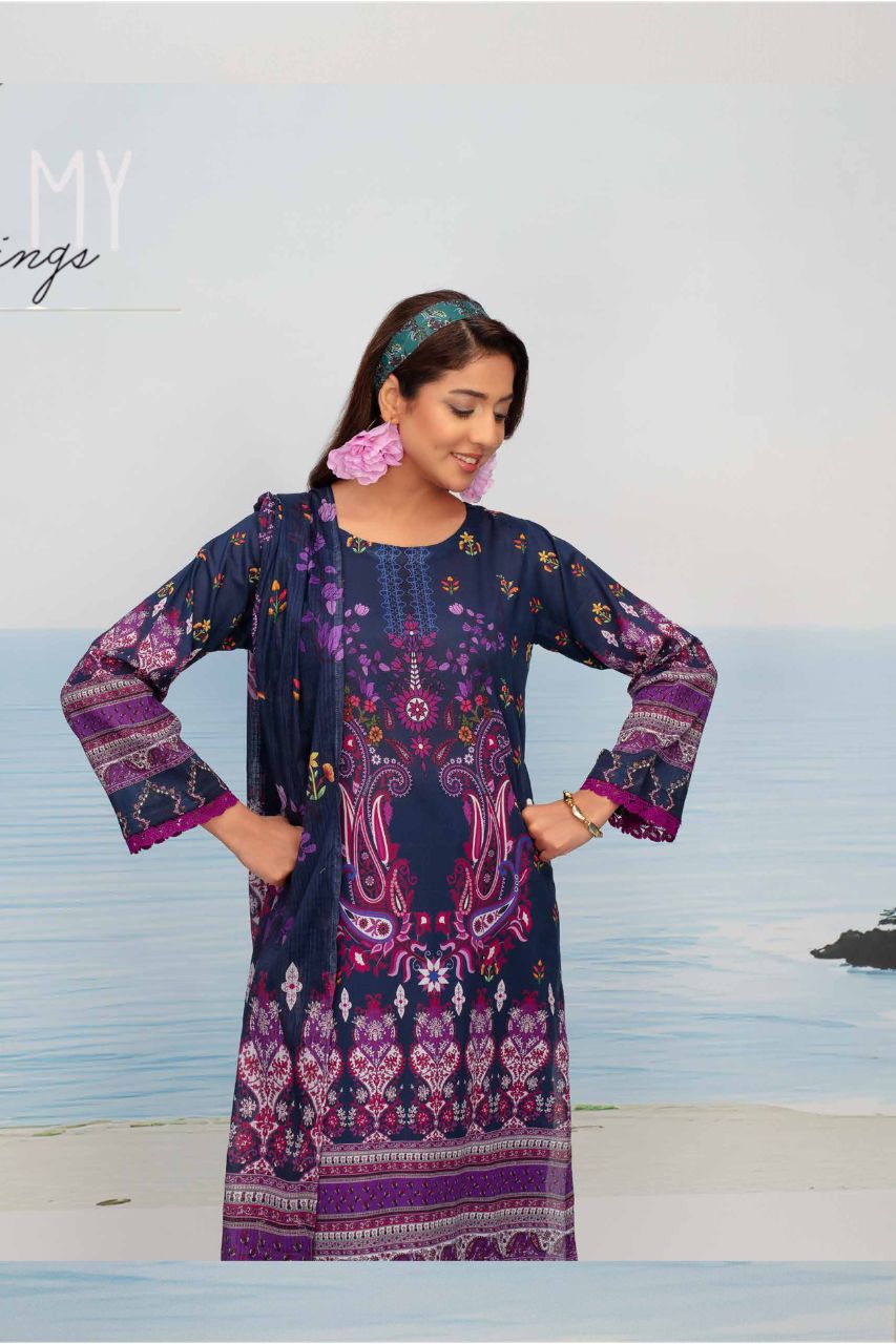 Fabiha By Feroza Digital Printed Lawn 3PC