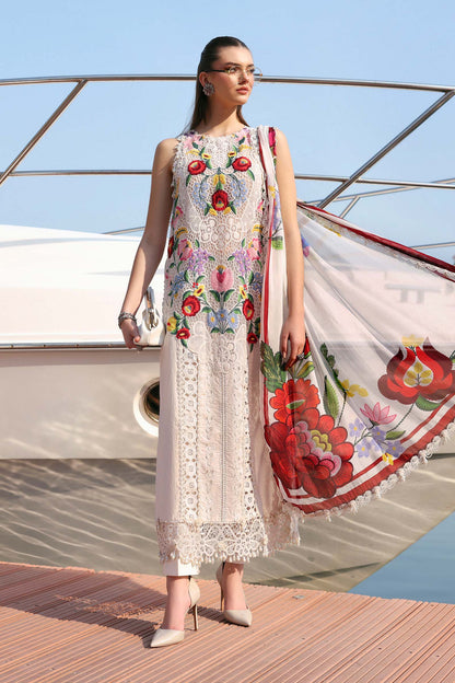 Maria B Plain Embroidered Lawn 3PC
