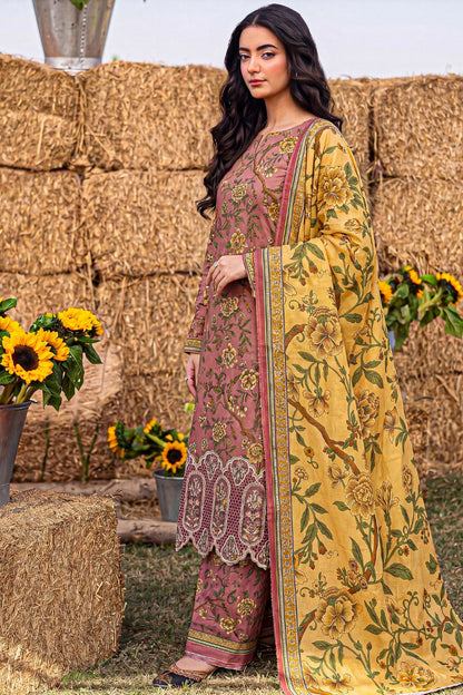 Rameen By Anaya Noor Printed & Laser Cutwork Emb Lawn 3PC