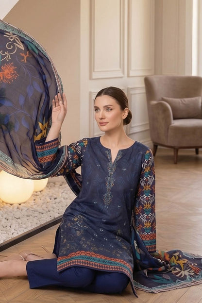 Ravish By Anaya Noor Printed & Emb Lawn 3PC