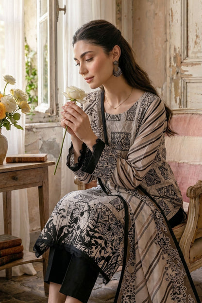 Ladly By Sonu Ali Digital Printed Lawn 3PC