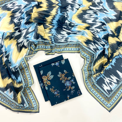 Reemse Digital Printed Banadora Lawn 3PC