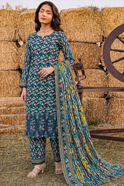 Rameen By Anaya Noor Printed & Laser Cutwork Emb Lawn 3PC
