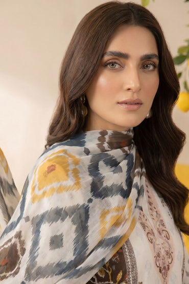 Maahru By Anaya Noor Digital Printed Lawn With Patches 3PC