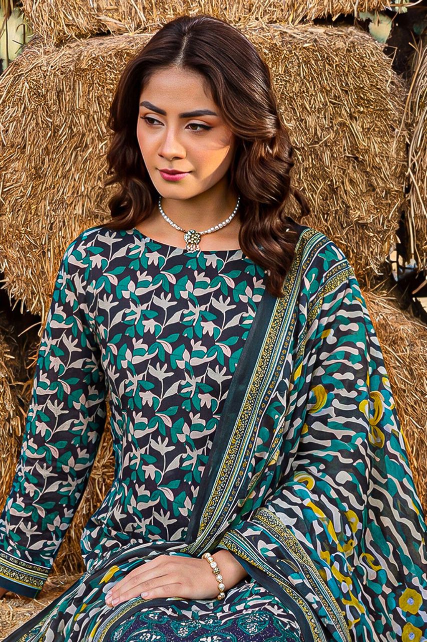 Rameen By Anaya Noor Printed & Laser Cutwork Emb Lawn 3PC