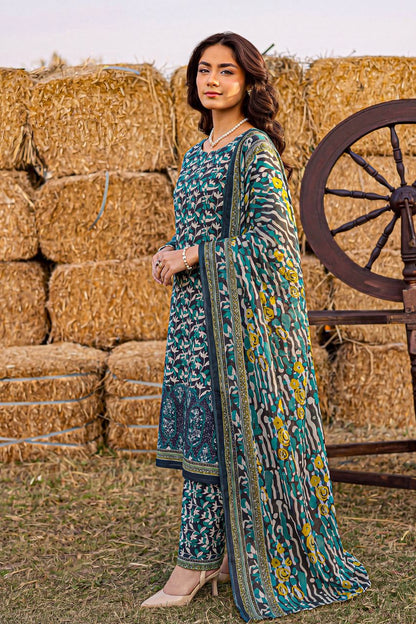 Rameen By Anaya Noor Printed & Laser Cutwork Emb Lawn 3PC
