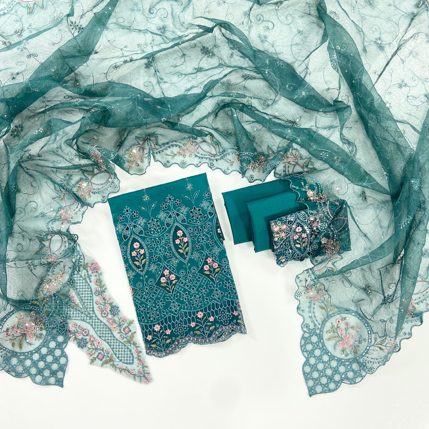 Aifa Luxury Emb Laserkari Dyed Lawn 3PC