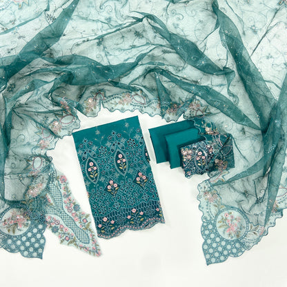 Aifa Luxury Emb Laserkari Dyed Lawn 3PC