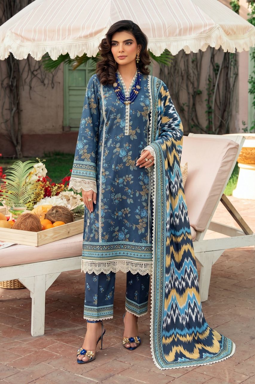 Reemse Digital Printed Banadora Lawn 3PC