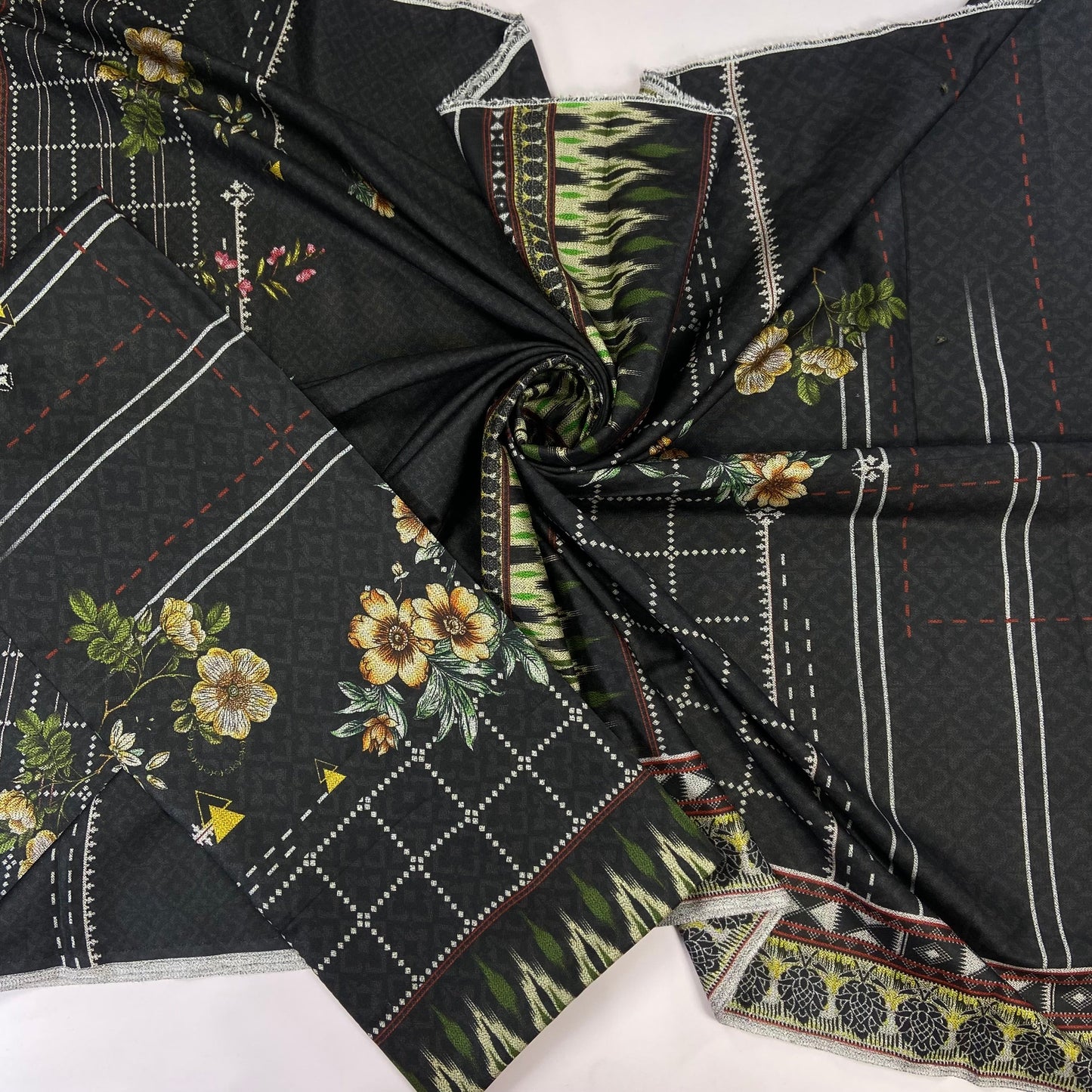 Digital Printed Wool Dhanak-Shirt