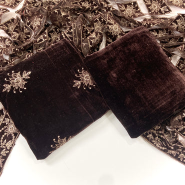 Bareeze Velvet Shawl With Aplic Work 3PC
