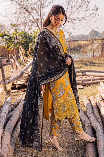 Rameen By Anaya Noor Printed & Laser Cutwork Emb Lawn 3PC