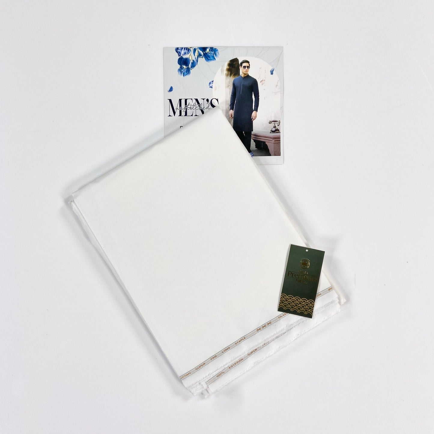 Taqwa Silver Storm Men’s Summer Cotton Unstitched Suit