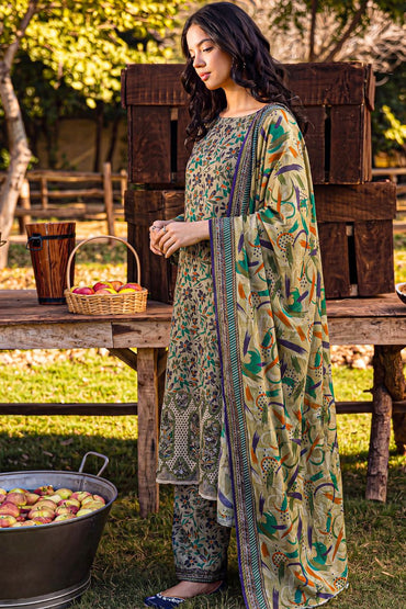 Rameen By Anaya Noor Printed & Laser Cutwork Emb Lawn 3PC