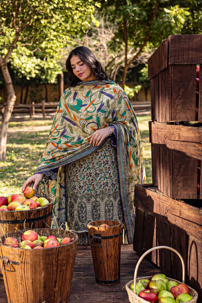 Rameen By Anaya Noor Printed & Laser Cutwork Emb Lawn 3PC