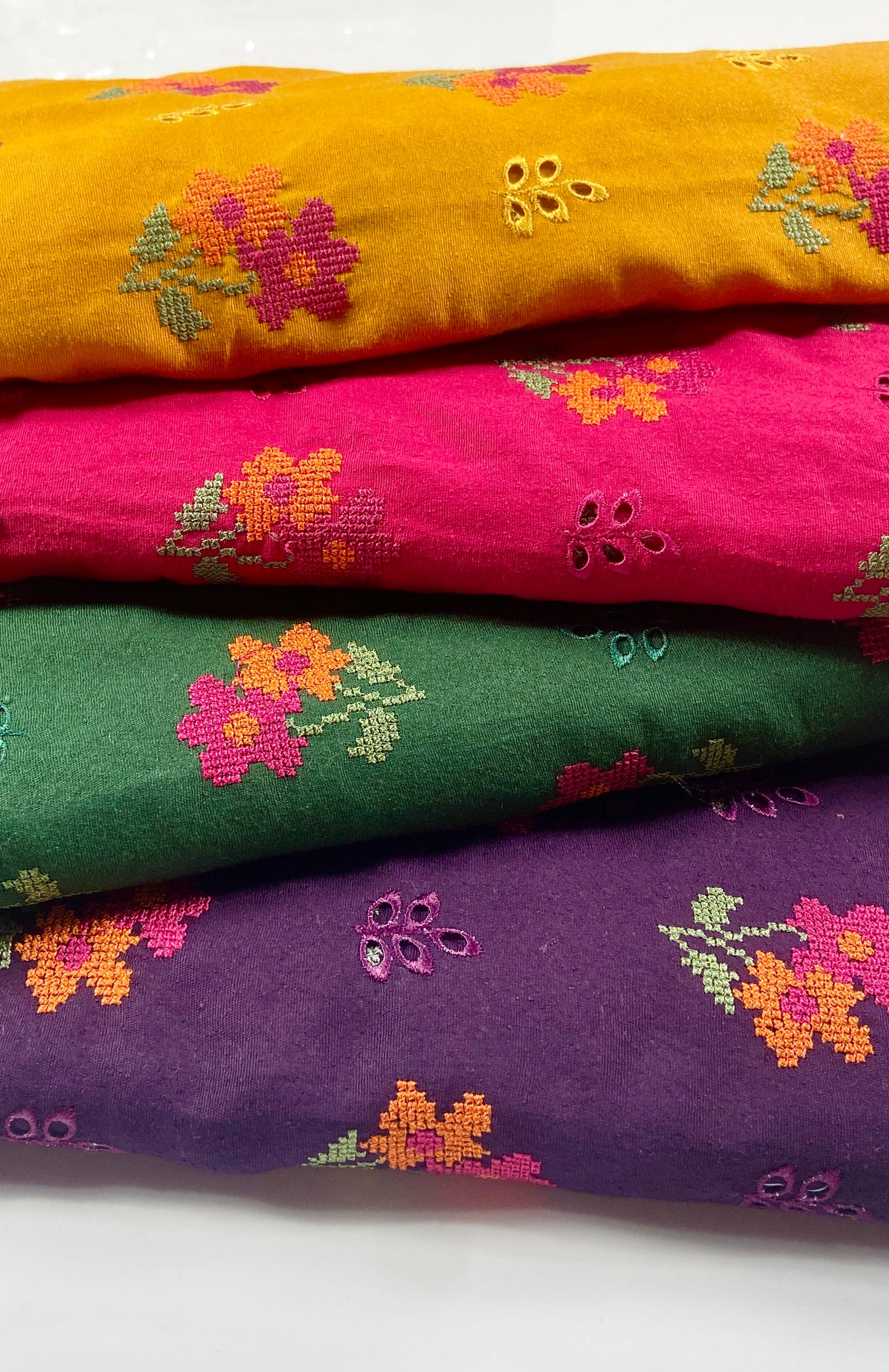 Pack of 4 – Bareeze Style Embroidered Karandi Fabric 2-PC