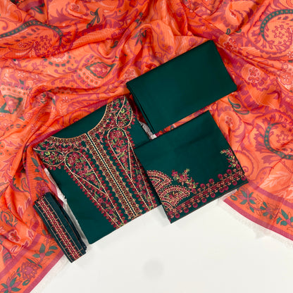 Hussain Rehar Embroidered Lawn 3PC
