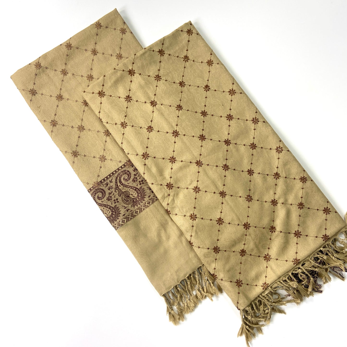 Embroidered Pashmina Jacquard Shawl