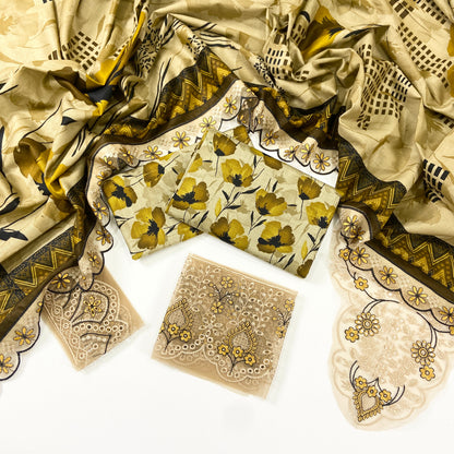 Maria B Embroideres  Khaddar 3PC