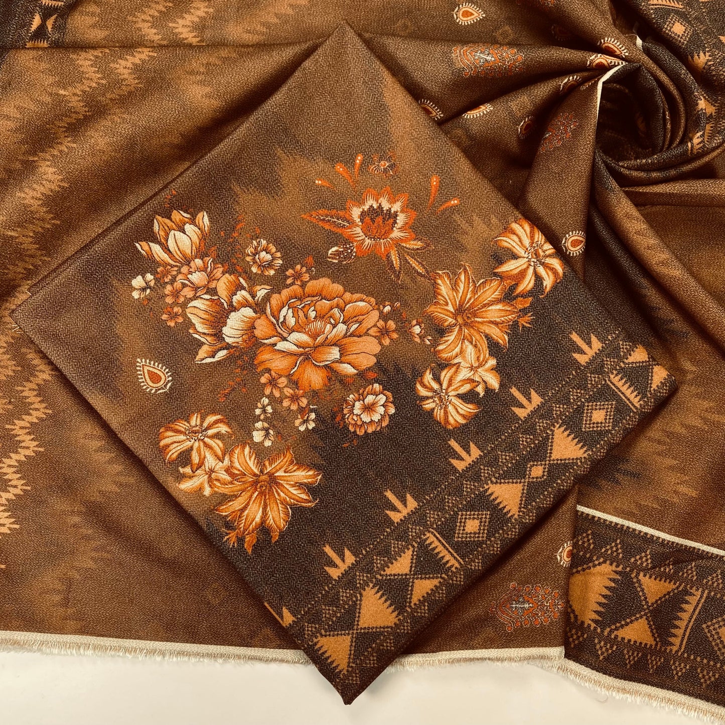 Digital Printed Wool Dhanak-Shirt