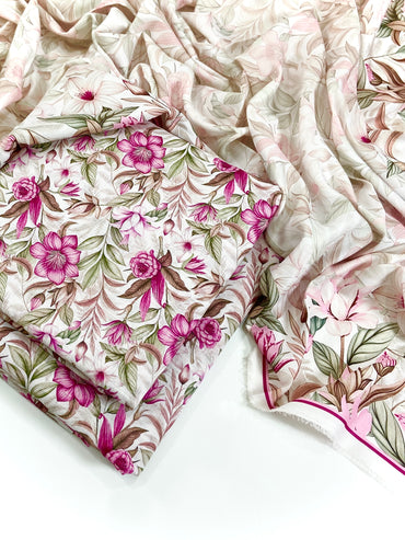 Bareeze Digital Printed Slub Khaddar 3PC