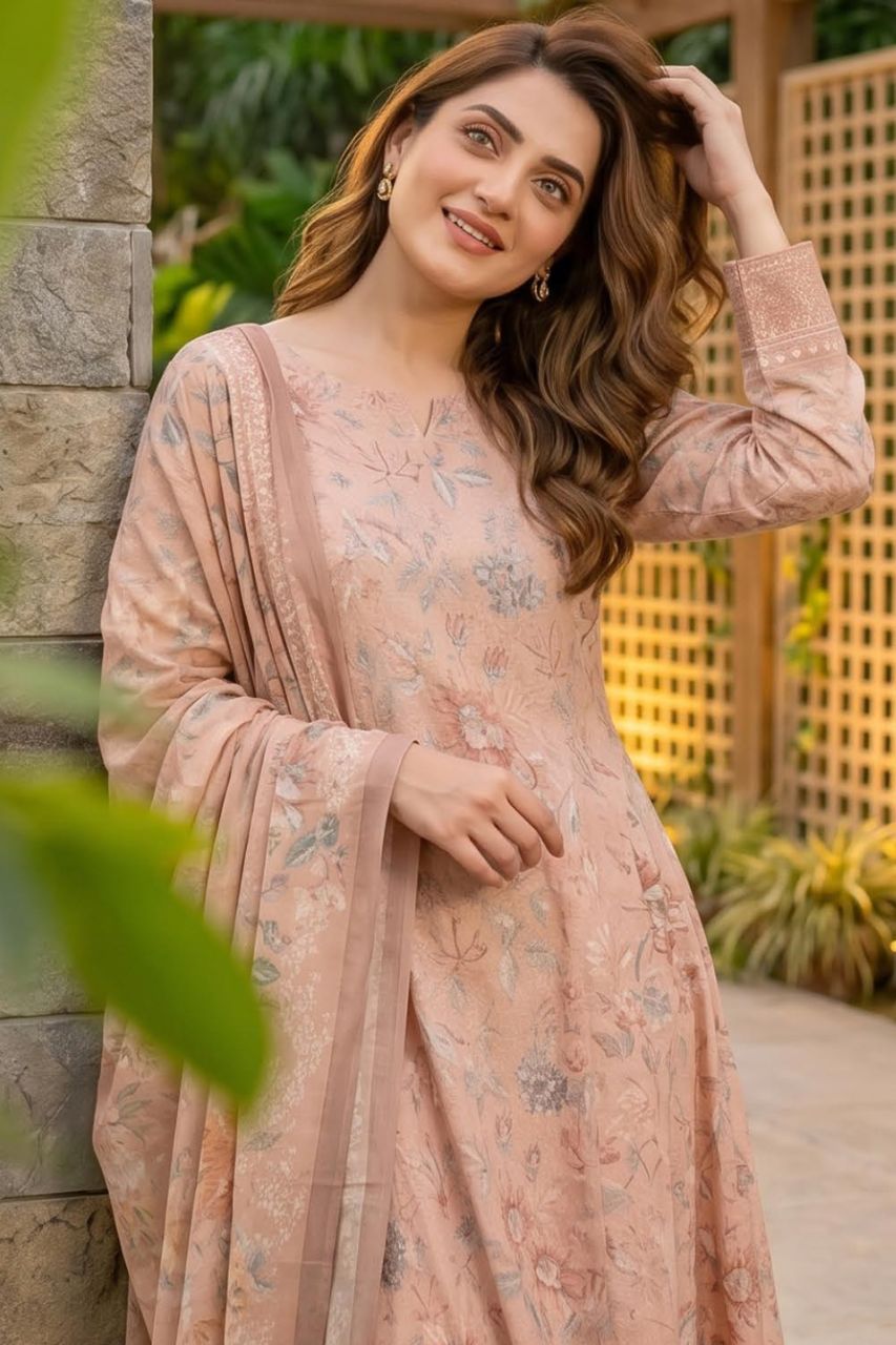 Mashaim Digital Printed Lawn 3PC
