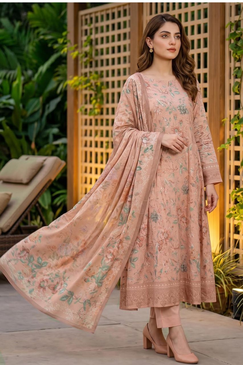 Mashaim Digital Printed Lawn 3PC