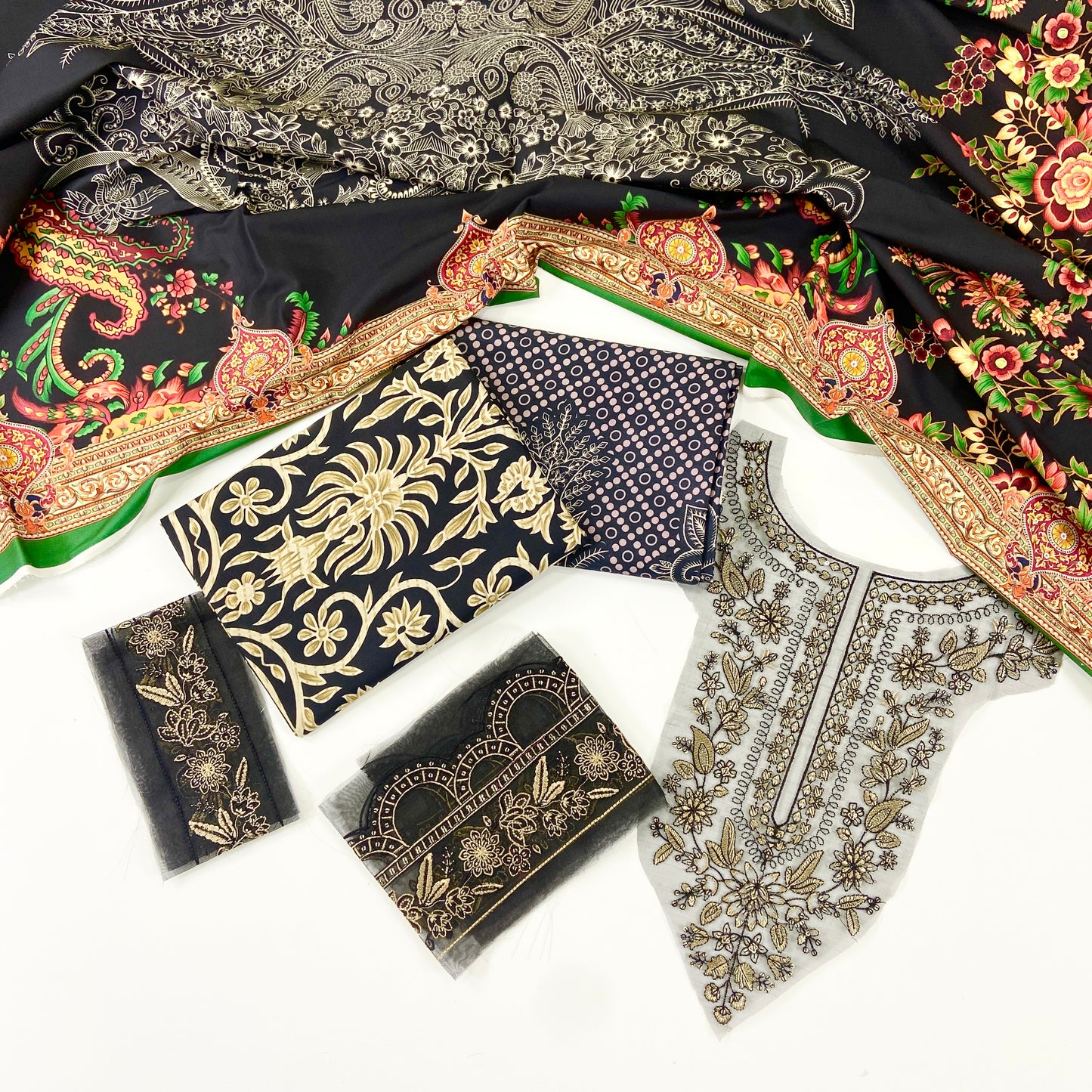 Maria B Printed Linen With Emb Patches 3PC