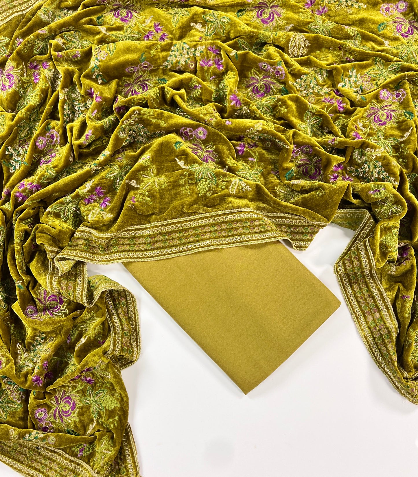 Maria B Dhanak with Emb Velvet Shawl 3PC