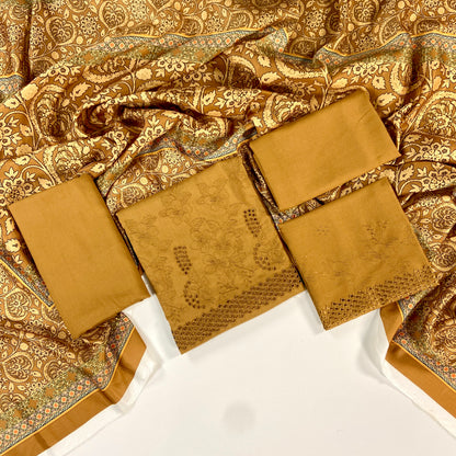 Anaya Noor Embroidered Dhanak 3PC