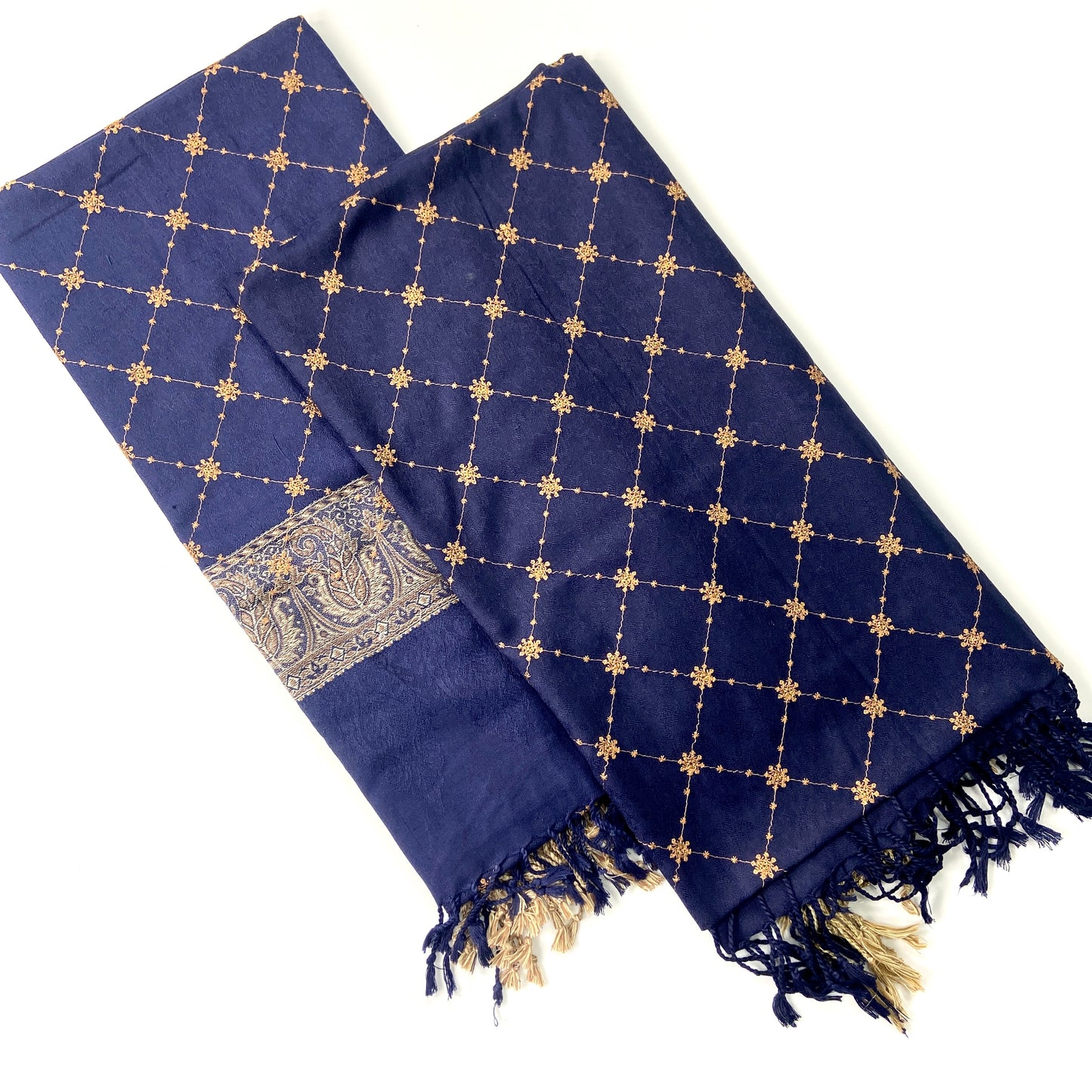 Embroidered Pashmina Jacquard Shawl