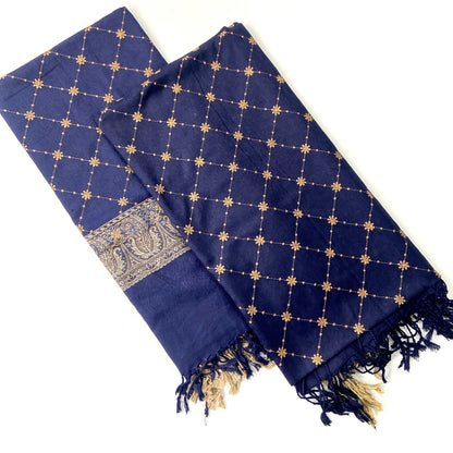 Embroidered Pashmina Jacquard Shawl