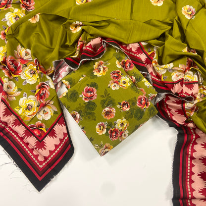 Anaya Noor Printed Bana Dora Slub Linen 3PC