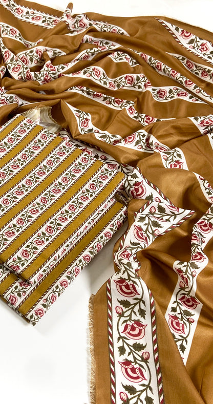 Bareeze Digital Printed Slub Khaddar 3PC