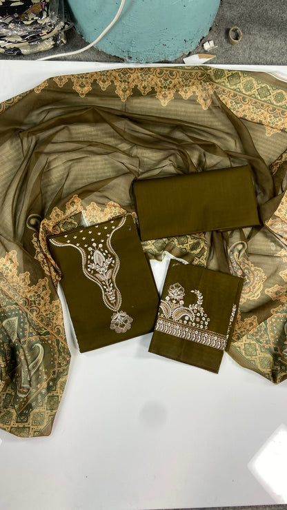 Lzel Embroidered Lawn 3PC